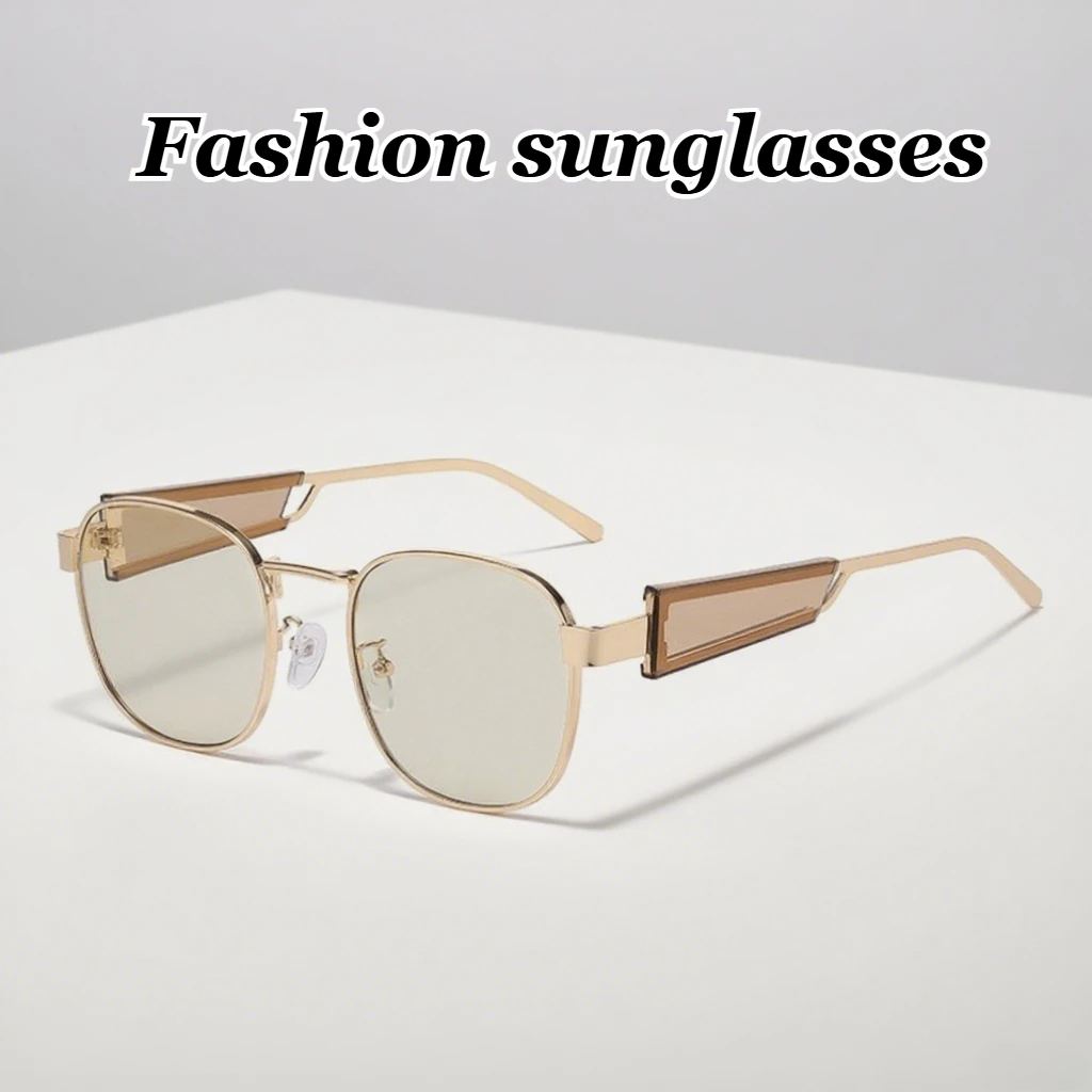 

Unisex New Fashion Round Metal Frame Sunglasses Fashion UV400 Shades Glasses Ultra-light Outdoor Eye Protection Sun Glasses