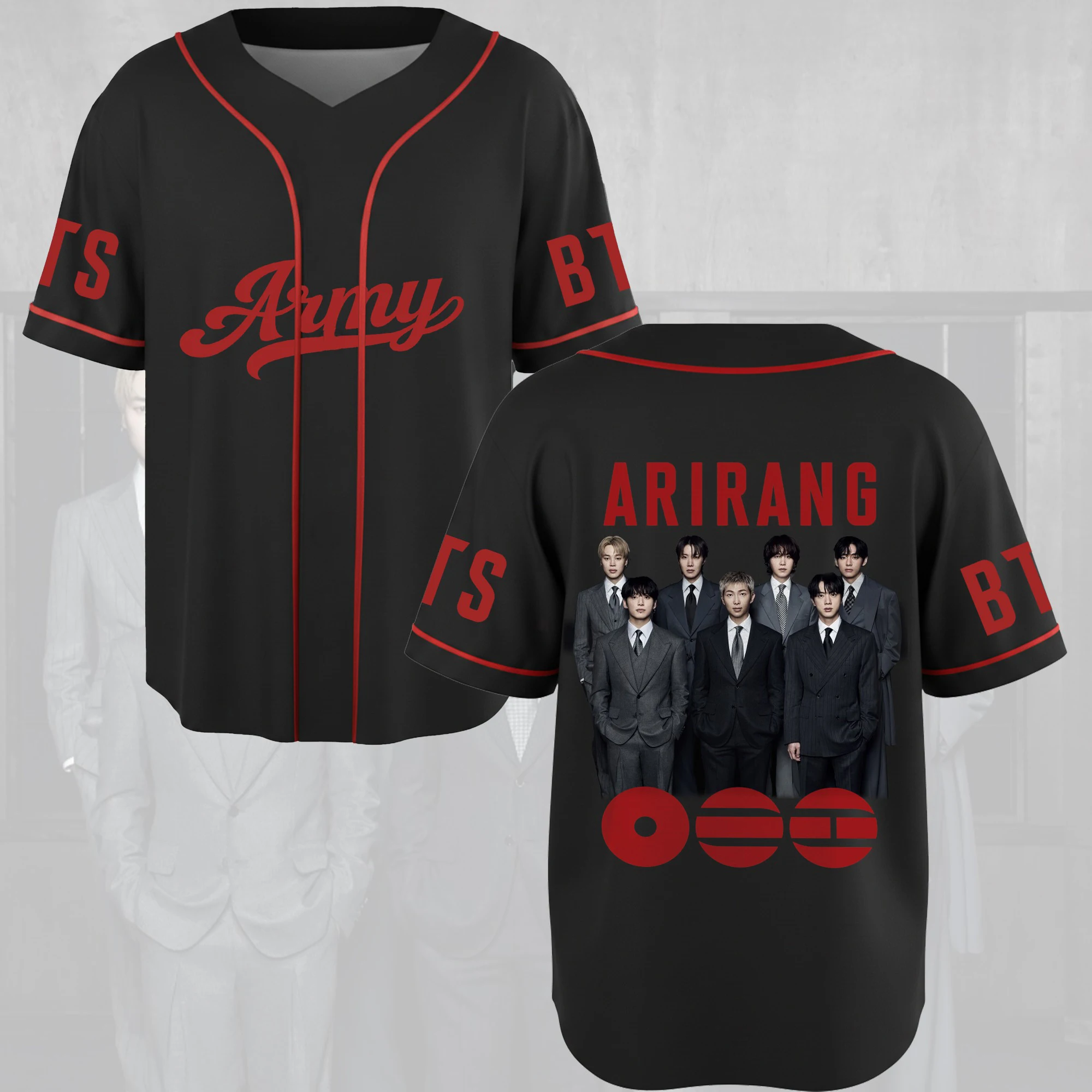 2026 Arirang Album BTS Baseball-Shirt als Geschenk für die Armee, 3D-gedrucktes, lässiges T-Shirt für den Außenbereich, die Straße und den Heimgebrauch, kurzärmelig – Detail 10