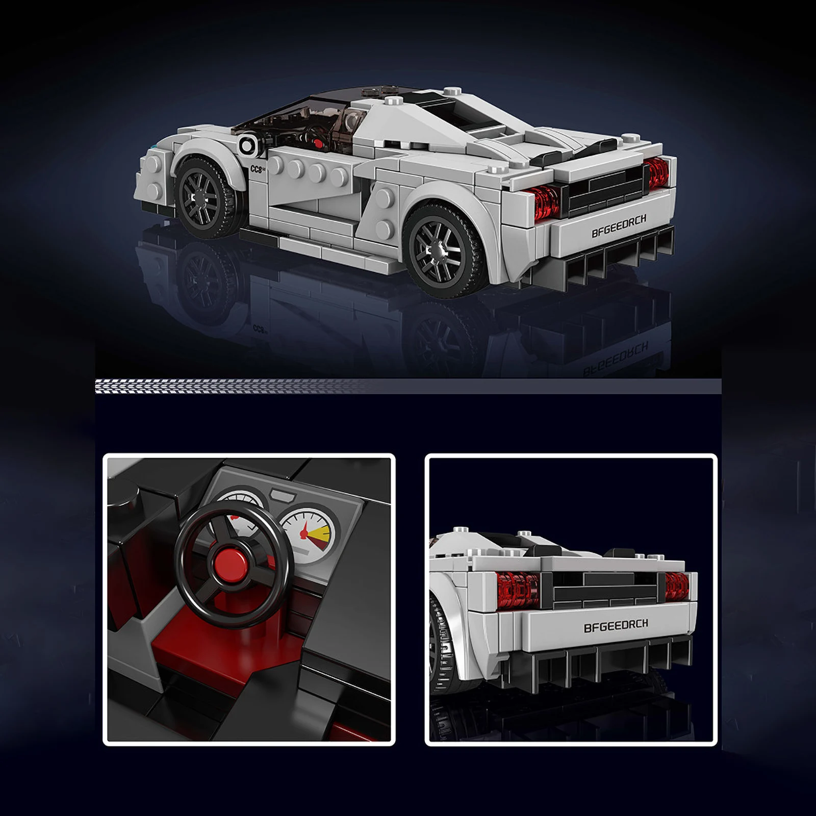مولدينج سلسلة السيارات الفاخرة اللبنات سيارة رياضية سباق حافلة جيب نموذج الجمعية MOC الطوب الحلي لعبة طفل جمع هدية