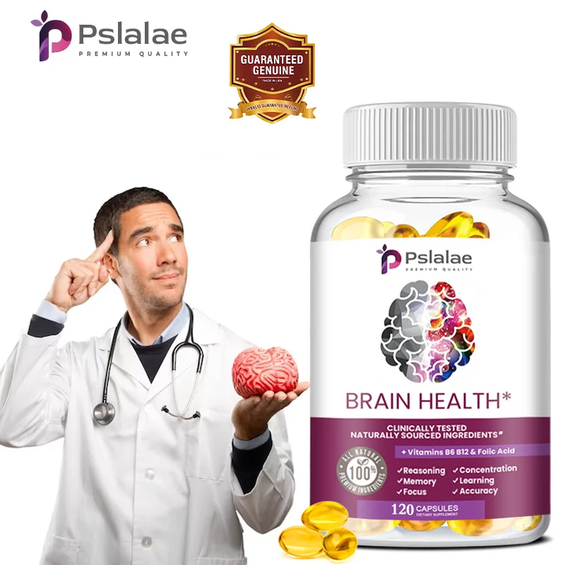 Brain Health Capsules - with Phosphatidylserine - Brain Health Nootropics Supplement, Strengthen Memory and Attention