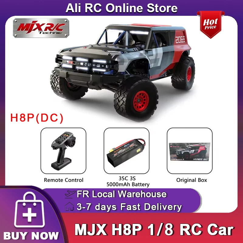 NEUE MJX HYPER GO 1:8 H8P DC RC Auto Wrangler Sensible Bürstenlosen Klettern Auto 25 km/h Legierung Geländewagen Elektrische 4WD Fahrzeug RTR Fernbedienung Spielzeug Junge Geschenk