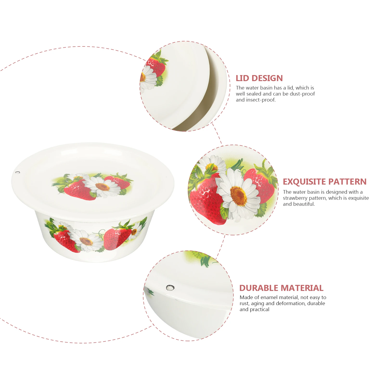 

Enamel Basin Lard Bowl Smooth Multifunctional Kitchen Oil Container Food Food Storage Basin Storage Premium Sturdy