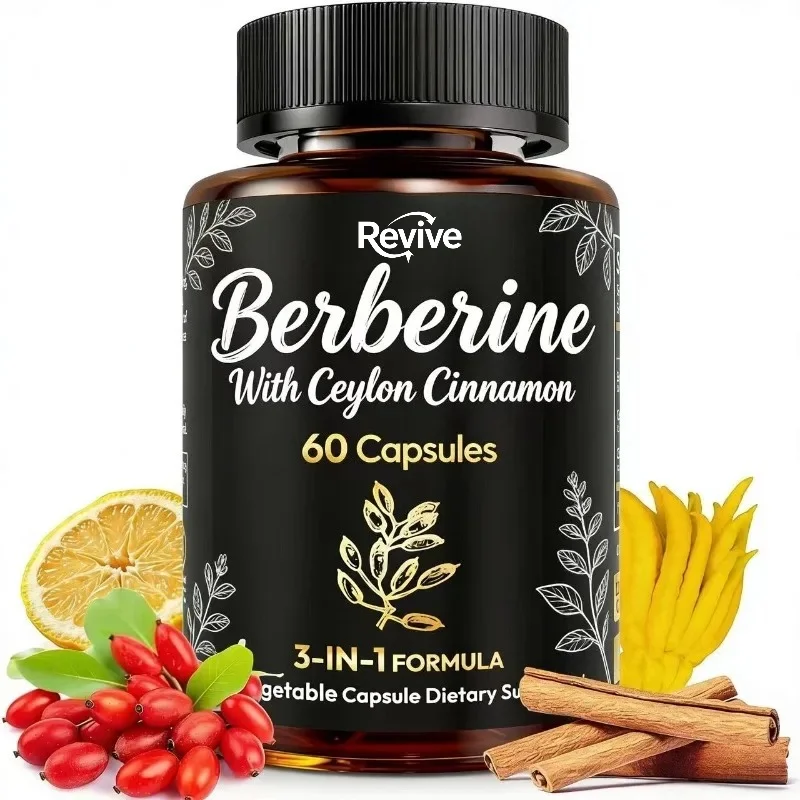 Berberine Supplement 600mg Contains Ceylon Cinnamon, A Metabolic Support Formula for Daily Balance, Vegan, Non GMO, 60 Capsules