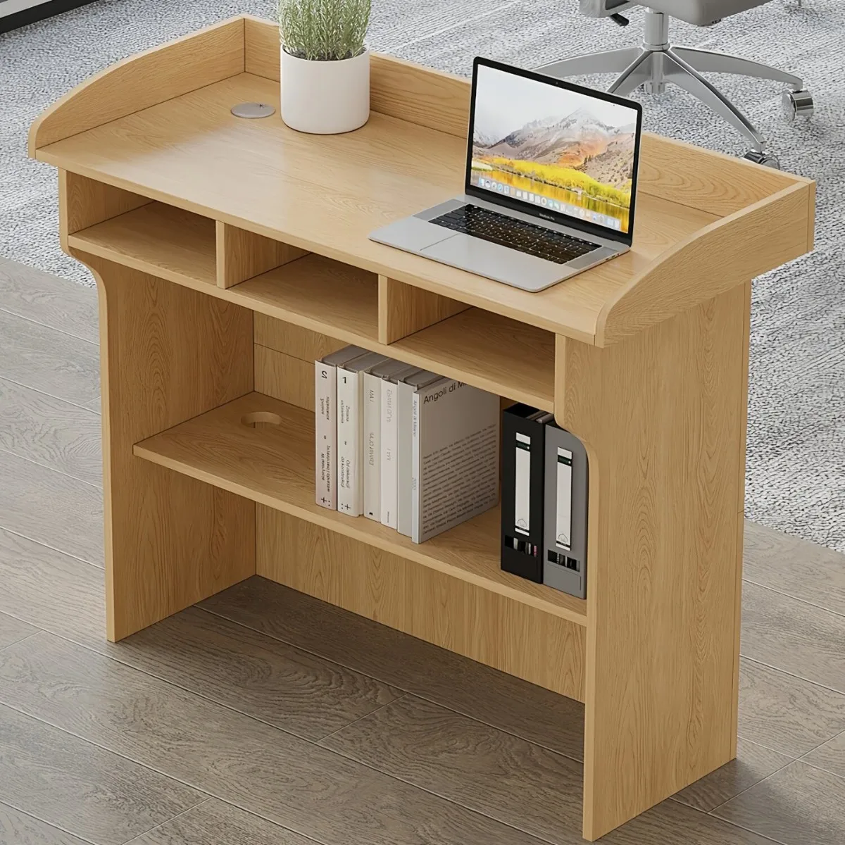 Teacher Lecture Desk Commercial Host Master of Ceremonies Reception Desk Welcome Shopping Guide