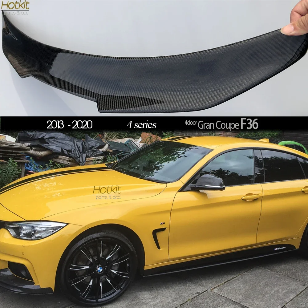 High Gloss Carbon Fiber Rear Trunk Spoiler Boot Spoiler Tail Wing for BMW F36 Gran Coupe 4 Series