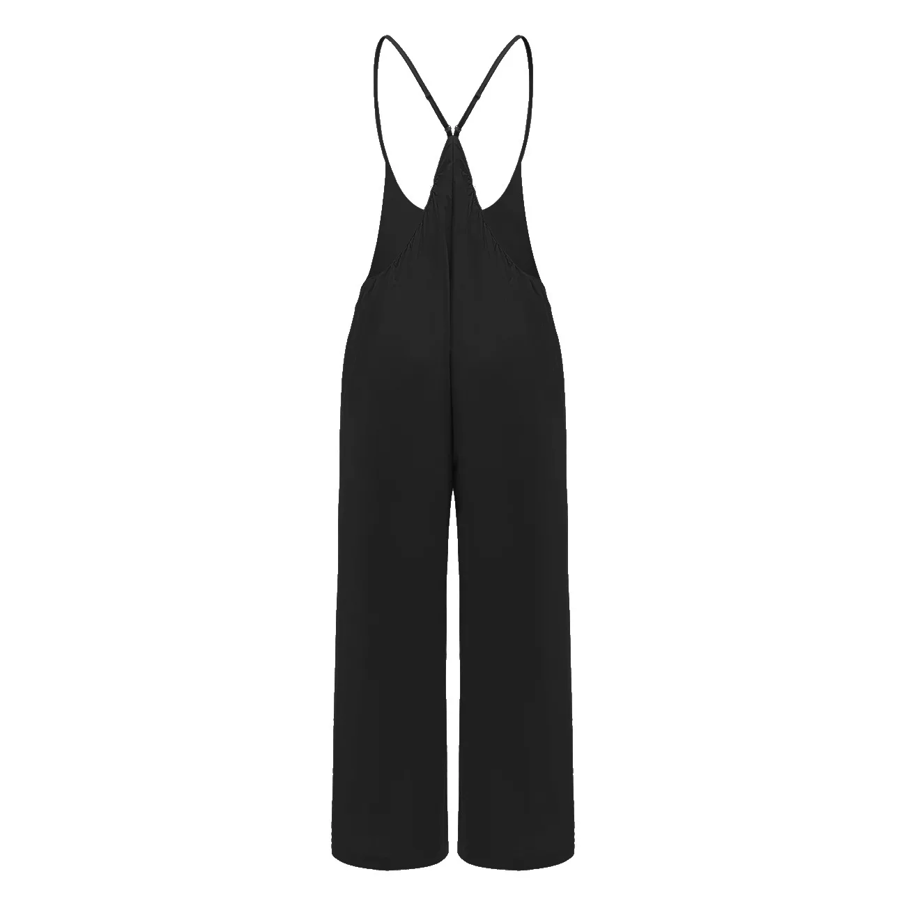 

Summer Casual Cotton Women's Jumpsuit Washed Cotton Jumpsuit Suspender Wide Leg Pants
