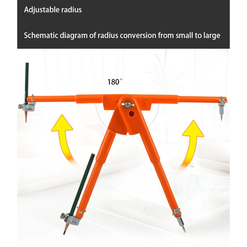 Carpenter Precision Pencil Compasses Large Diameter Adjustable Dividers Marking And Scribing Compass For Woodworking