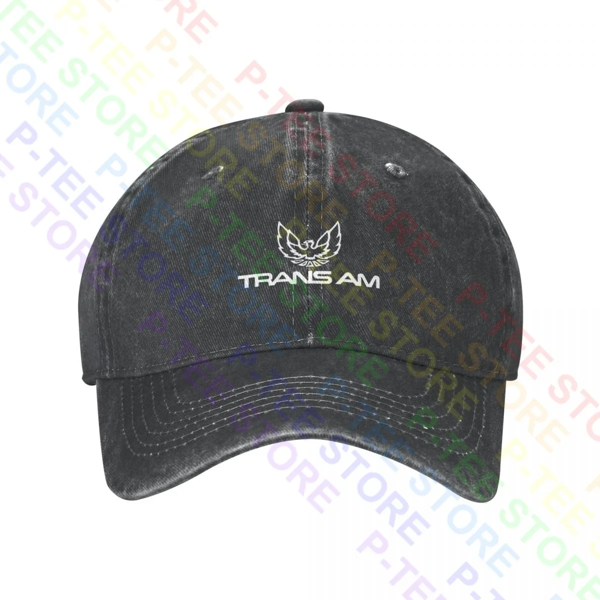 Trans Am, Pontiac, Sports Car Firebird Racing Logo Washed Denim Baseball Cap Trucker Hats Unisex Hot Selling