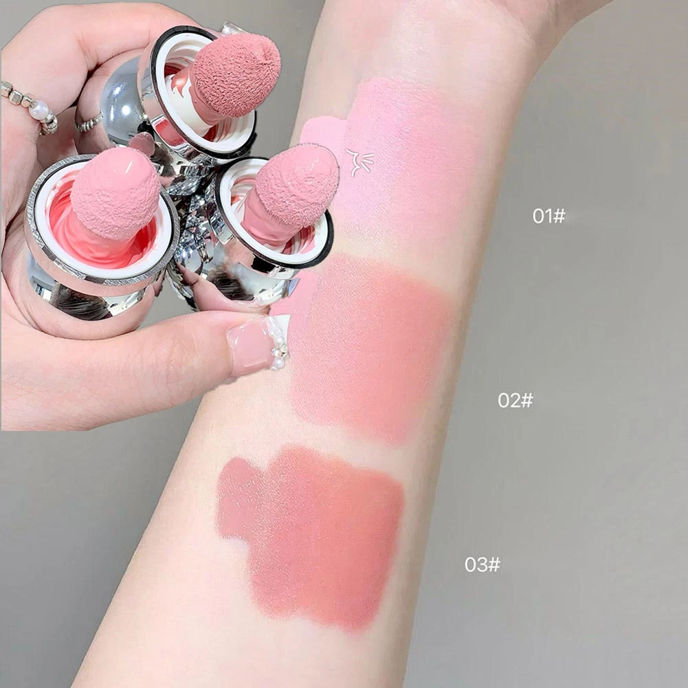 أحمر الخدود السائل الخوخ هلام اللون مسحوق تقديم ترطيب الجمال طويل الأمد توسيع العقد الخد الوجه أحمر الخدود ماكياج #1