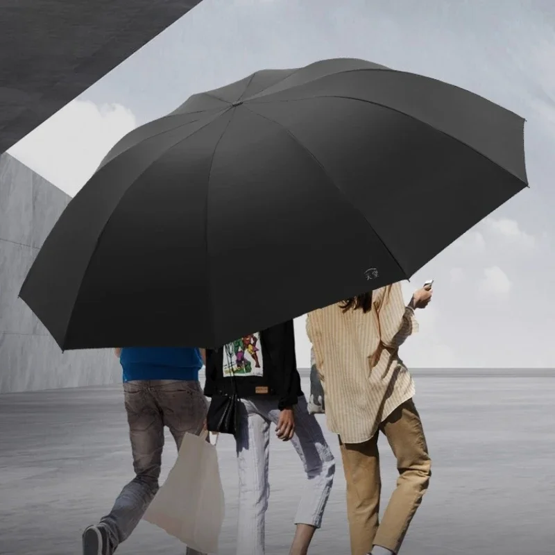 Oversized Folding Umbrella Windproof Strong Frame UV Protection Large Sun Rain Parasol for Couples Outdoor Travel 대형 접이식 우산