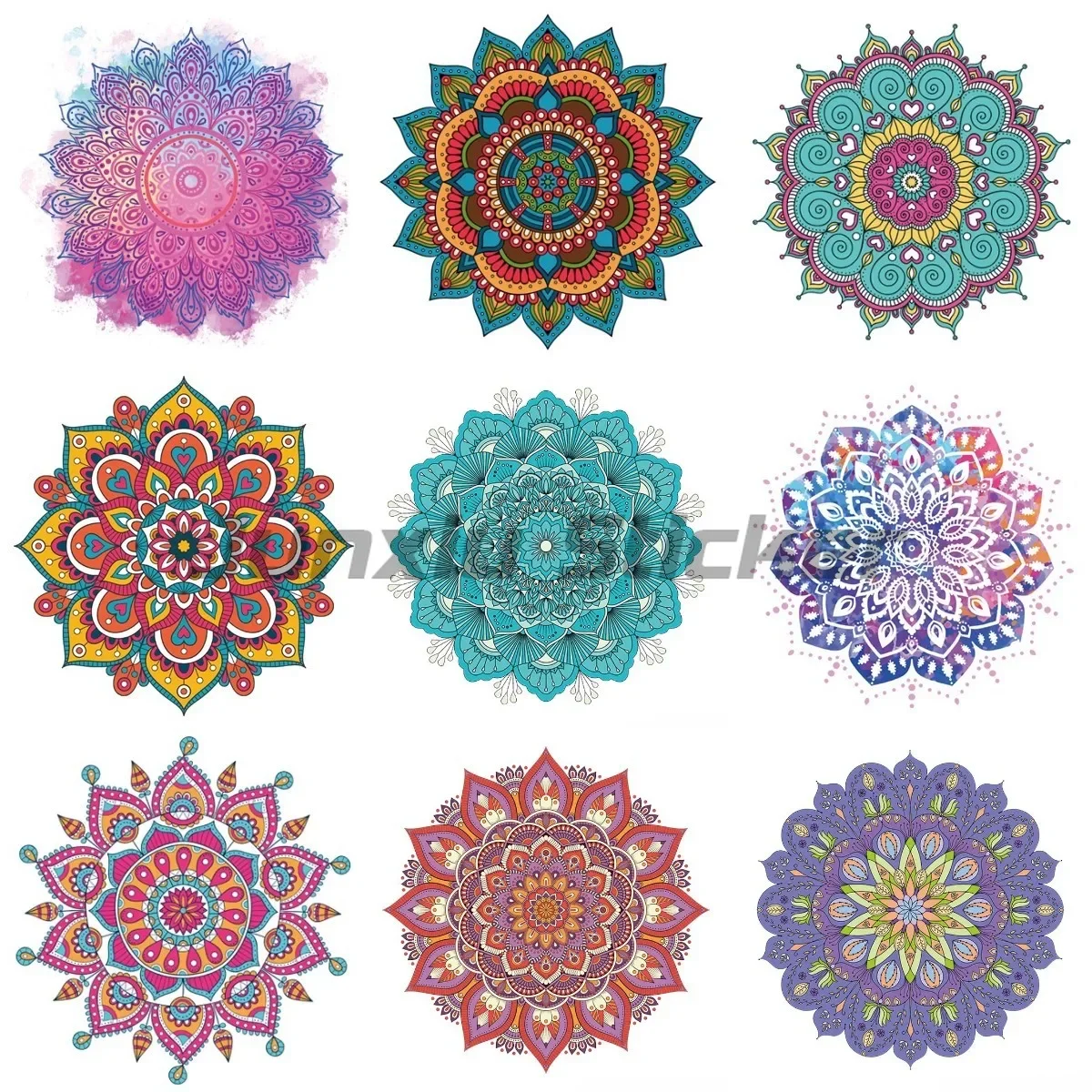 

Mandala Flowers Art sticker Laptop Motorcycle Van Bicycle Accessories wall helmet Car Window Wrap Racing decal customizable