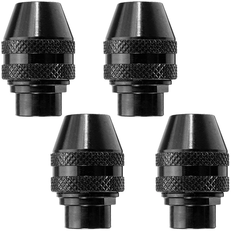 

4 Pcs Quick Change Chuck Multifunction Universal Mini Keyless Drill Chuck for Dremel Electric Grinder Tool 0.4-3.2mm