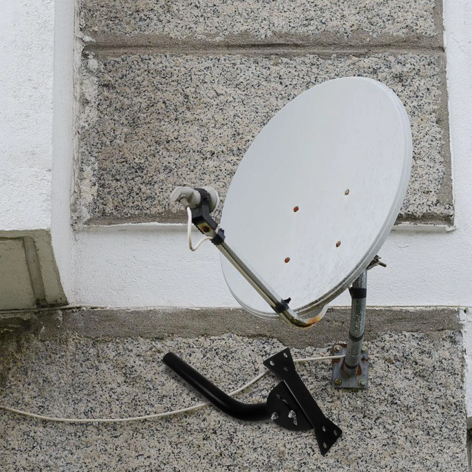 

1Set Rv Antenna Mount Iron Fixed Pole Convenient Adjustable Portable Design Stable Support Safety Antenna Pole Mount