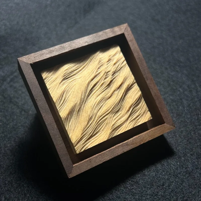 Hand-carved Wood Fridge Magnet River Breeze Series Basswood Wooden Refrigerator Magnet Home Kitchen Decor Art Gift 12cm Handmade