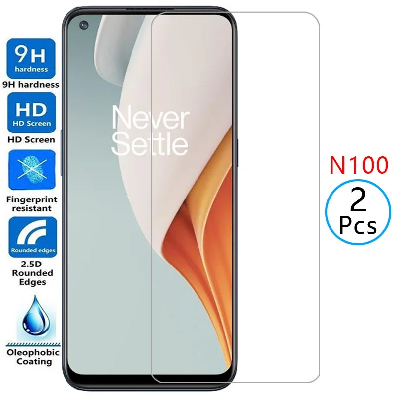 واقي شاشة من الزجاج المقسى لهاتف Oneplus nord n100 على one plus nordn100 n 100 100n m100 فيلم 6.52 omeplus onepls