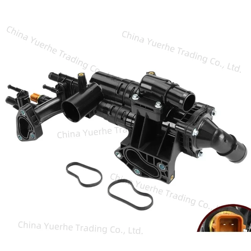 

Корпус термостата радиатора двигателя для 12-19 Hyundai Santa Fe XL Azera Kia Cadenza Sorento Sedona 3.3L 256003CAE0 25600-3CAE0