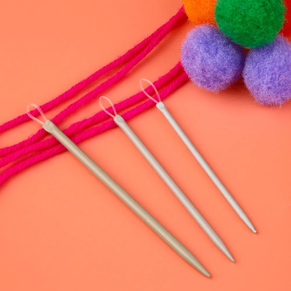 

3 Pcs Wool Needles Yarn Threader Threading Apparatus Guide Knitting Accessories Set Long Term Use Storage Convenient