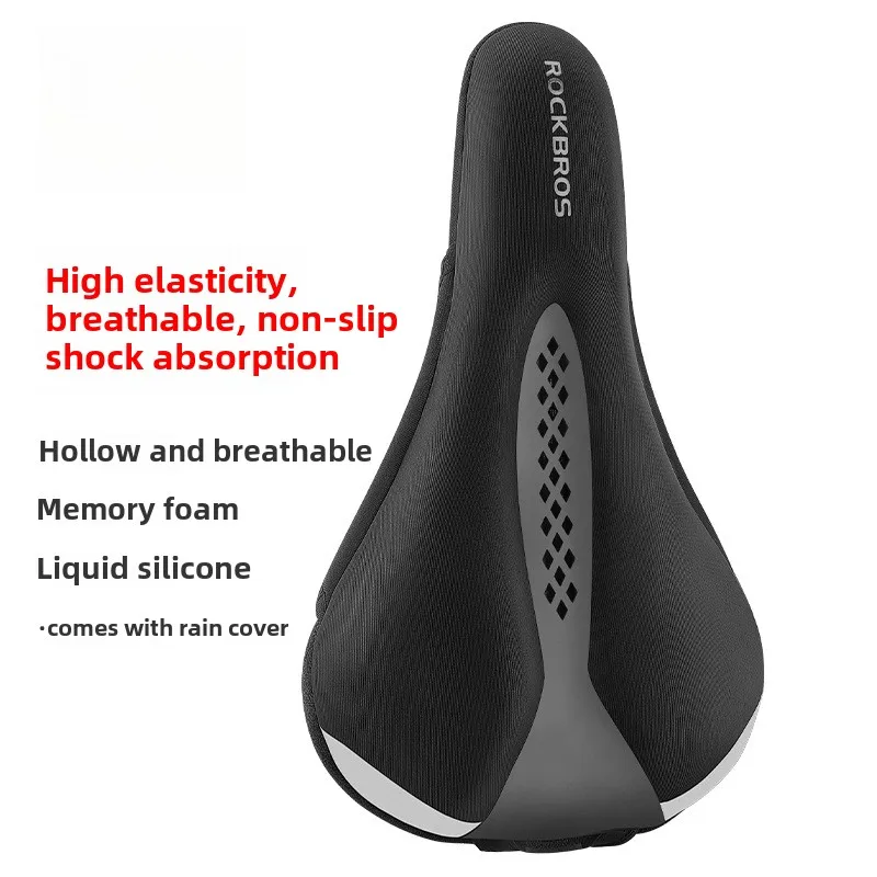 

Bicycle Cushion Cover Saddle Thickened Silicone Hollow Men's and Women's Mountain Road Bike Seat Cover Riding