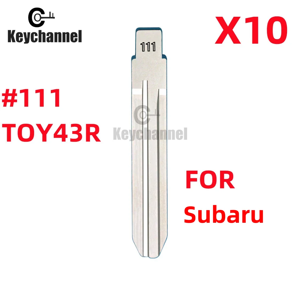 10pcs TOY43R Car Key Blade 111# KD Remote Key Blank for Subaru Forester Impreza Suzuki Chevrolet Colorado for VVDI Flip Remote