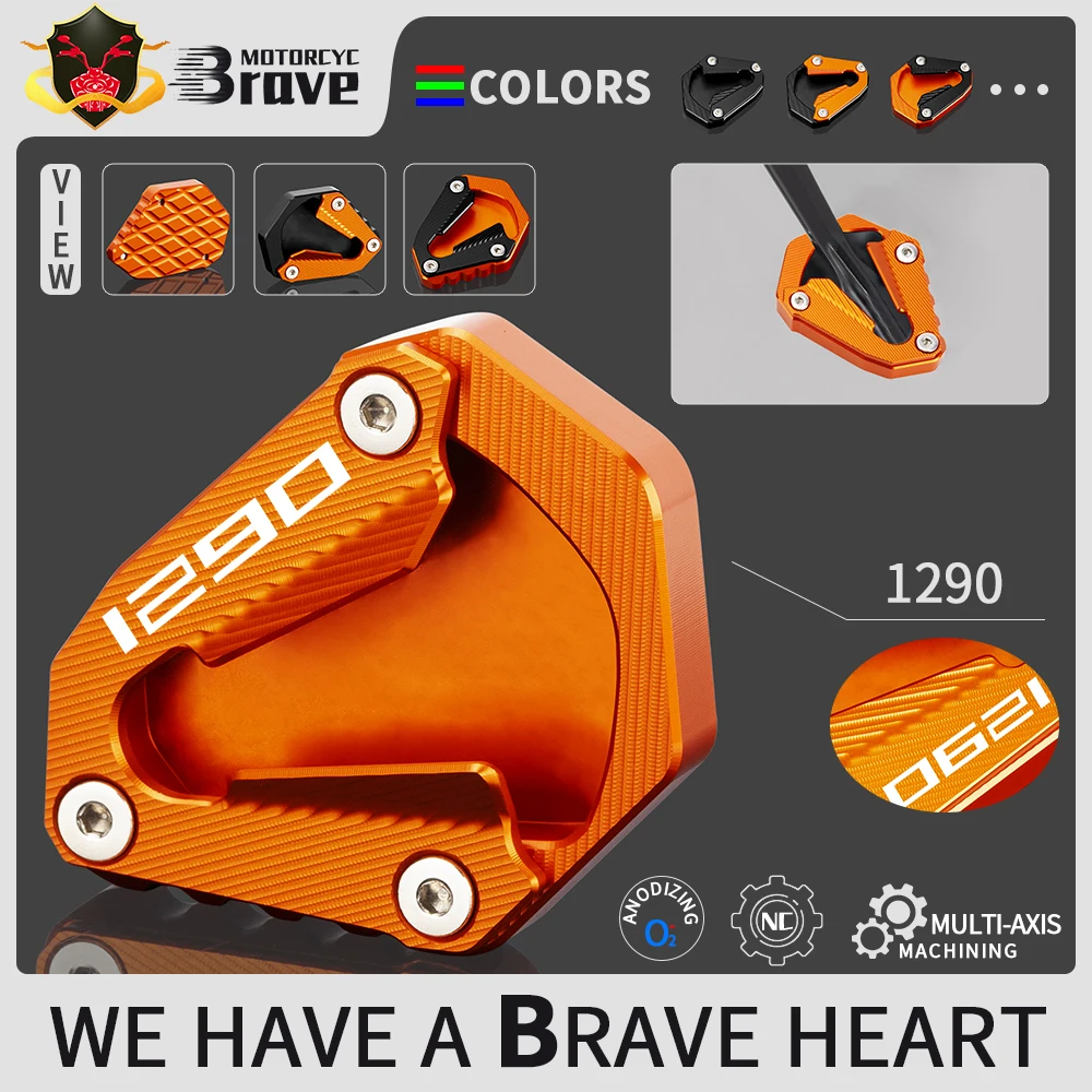 

Motorcycle Kickstand Foot Side Stand Extension Pad Support Plate For 1290 Adventure 1290 Super Adventure S 2021 2022