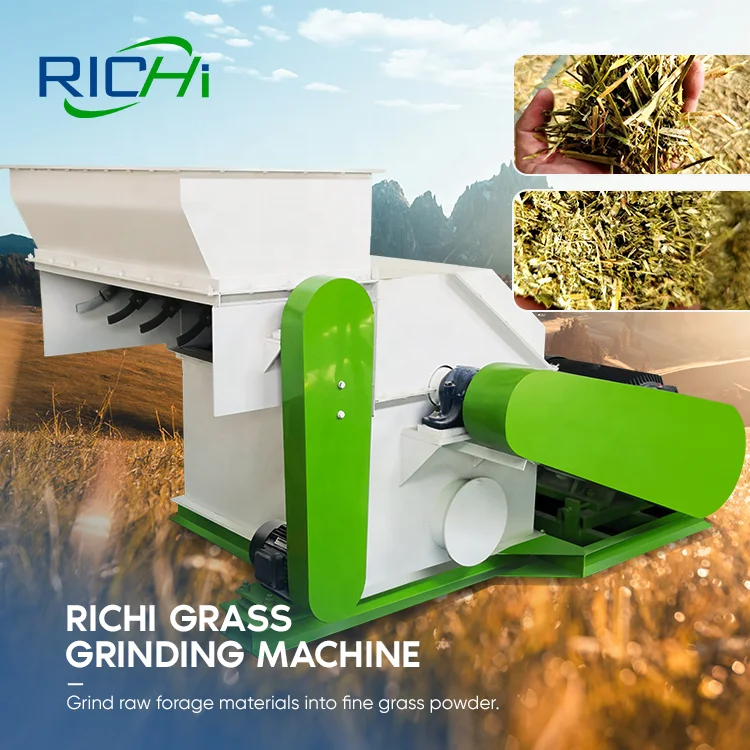 ATV&UTVRICHI Alfalfa  Grinder Machine - High Productivity Grass Wheat Straw Paddy Straw Grinder Machine