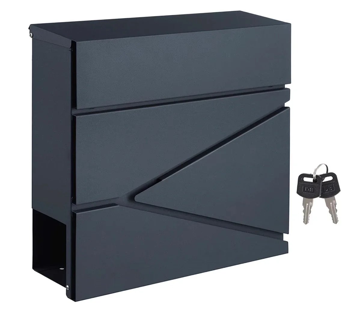 

Modern light luxury stainless steel mailbox wall-mounted