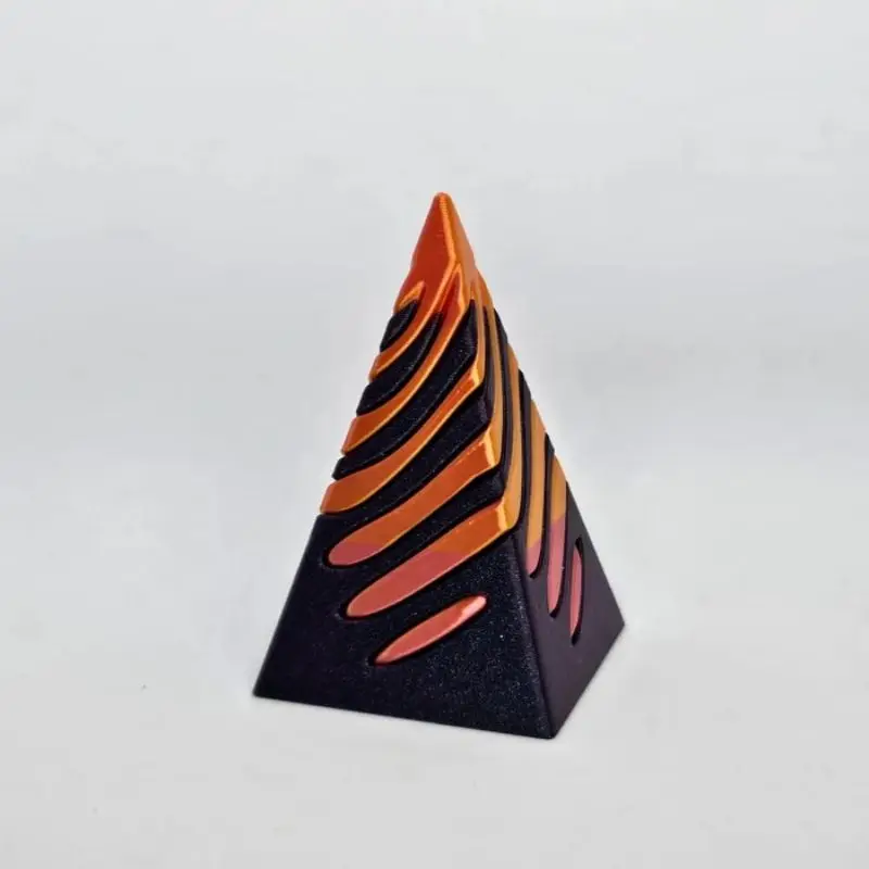 Impossible Pyramid Passthrough Sculpture Mini Egyptian Pyramid Display Statue Creative 3D Ancient Art Building Model