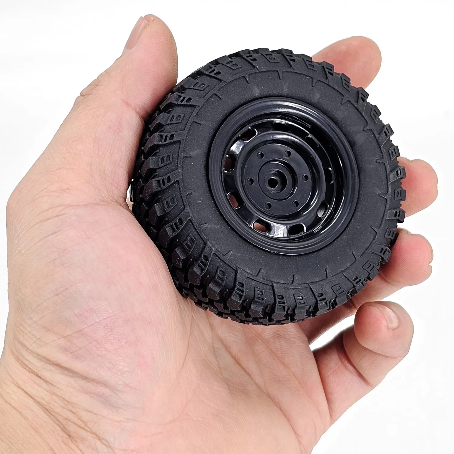 4 STKS MN99S Originele Banden, Compatibel voor MN78/82/90/98/99/168, WPL C24/B36, JJRC Q60/Q75, Fayee FY004, 5mm hex Hub RC Auto Wiel