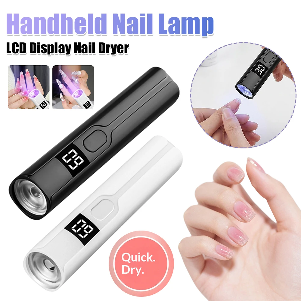Cordless  Nail Lamps with LCD Display LED Nail Flash Cure Lamp Rechargeable for Women Gel Polish Home DIY Salon Manicure