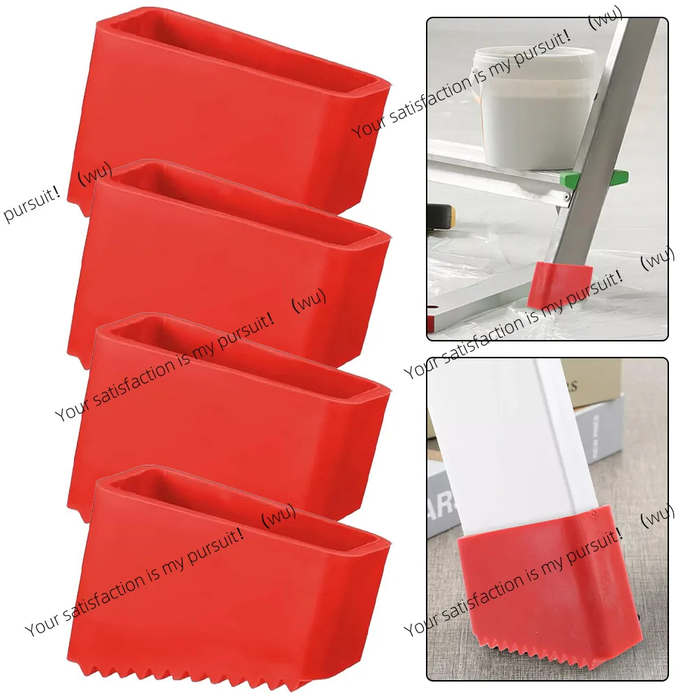 4Pcs step ladder foot cover non-slip rubber pad, furniture pad leg chair replacement protective cover accessories