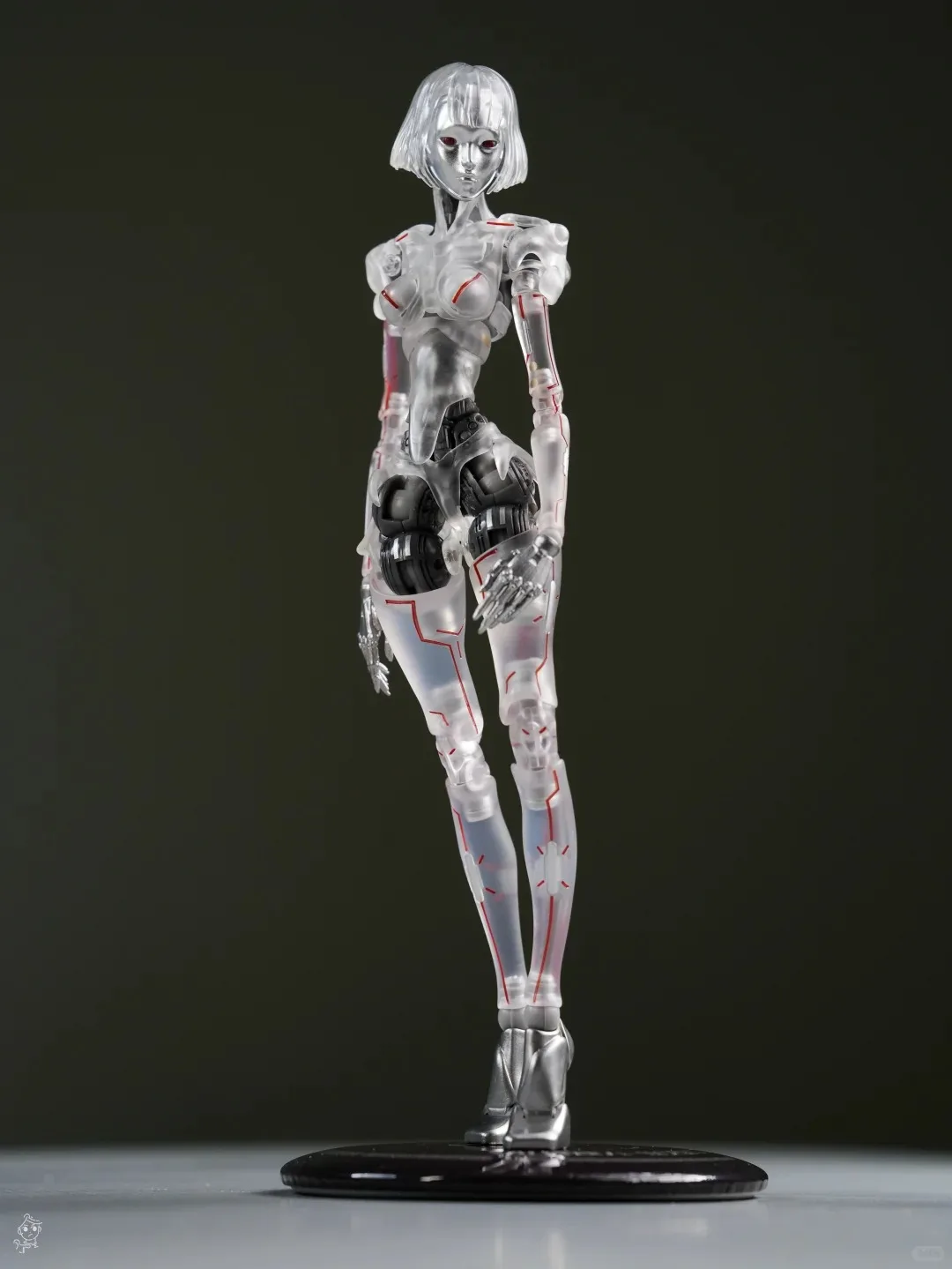 Guke 1/12 Scale Women Soldier Robot Agent C1 Action Figure Model Transparent Skeleton Full Set 6-Inches Collection Toy