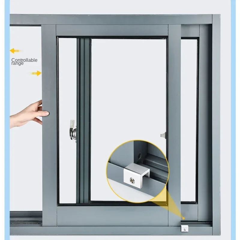 1 Pcs Windows Adjustable Security Door Window Lock Restrictor Aluminum Children Screen Stopper Sliding Window Child Safety Lock