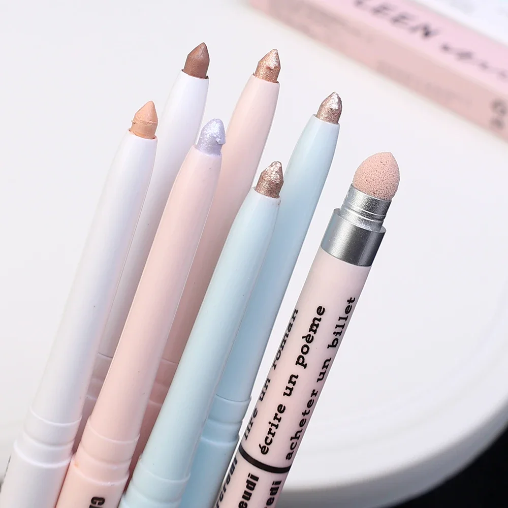 Double-Ended Silkworm Pen Dual Pearl Matte Eye Makeup Outline Waterproof Liquid Eye Makeup Lasting Highlighter Korean Cosmetic