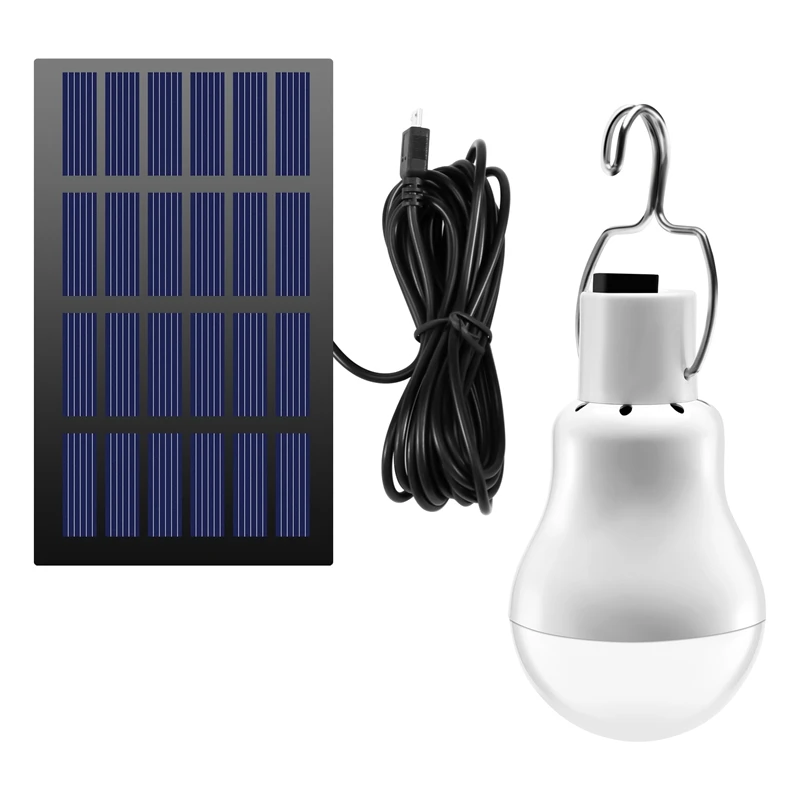 

Solar Panel Powered Led Bulb Light Portable Outdoor Camping Tent Energy Lamp 15W