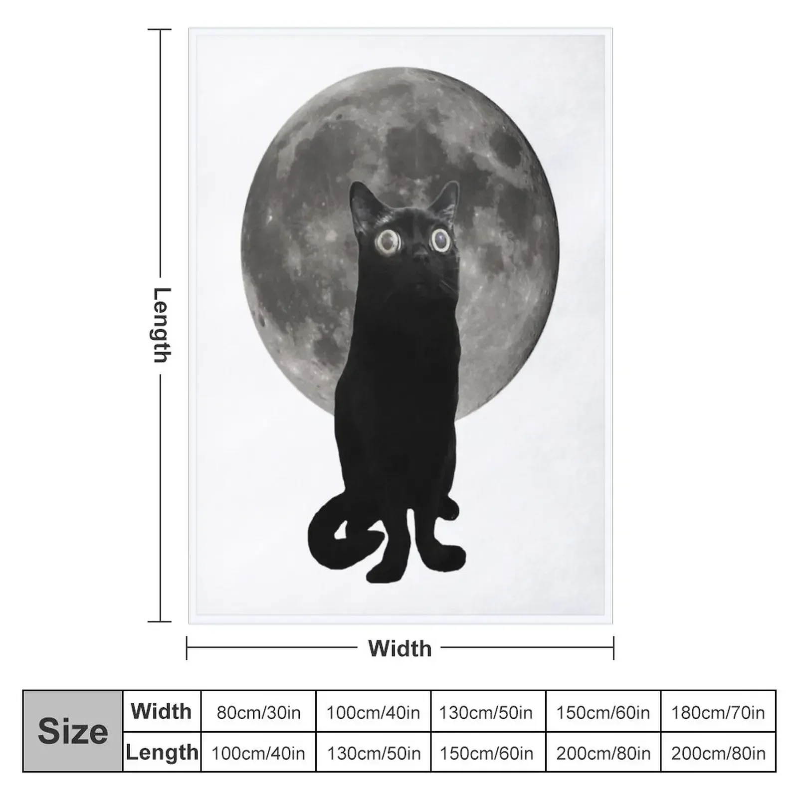 Jinx The Cat Moon Throw Blanket Bed covers Camping Baby Heavy Blankets