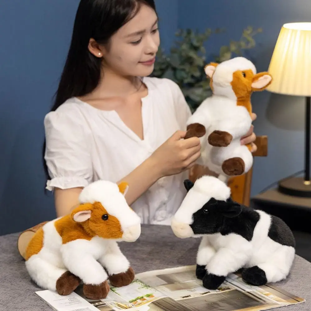 

Animal Cattle Animal Plush Doll Simulation Stuffed Cow Bull Milk Cow Plush Doll Soft Fluffy Cow Plush Toy Christmas