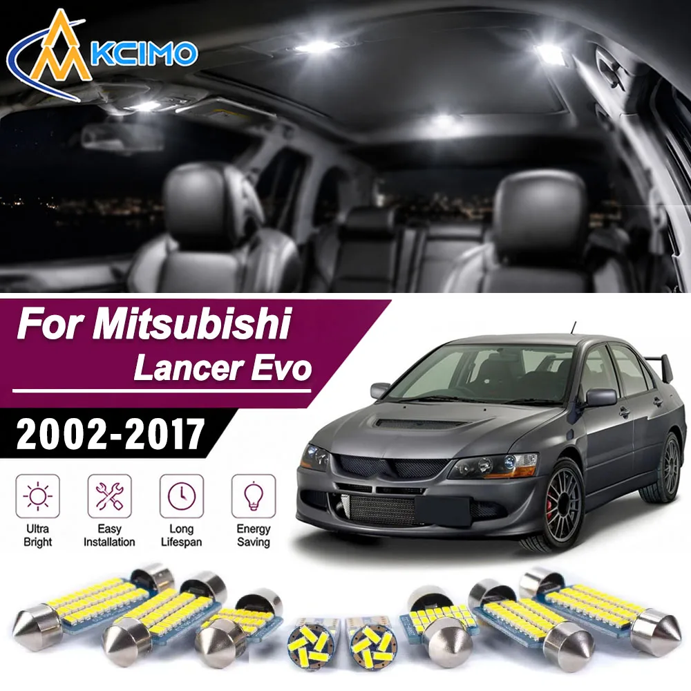 Plug And Play Canbus Error Free LED Interior Bulbs Accessories For Mitsubishi Lancer Evo Evolution 2002-2017 Interior Lights