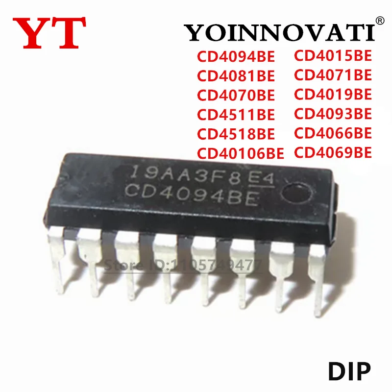 10Pcs New CD4060 CD4066 CD4069 CD4070 CD4071 CD4081 CD4093 CD4094 CD4511 CD4518 CD40106 CD4015 CD4019