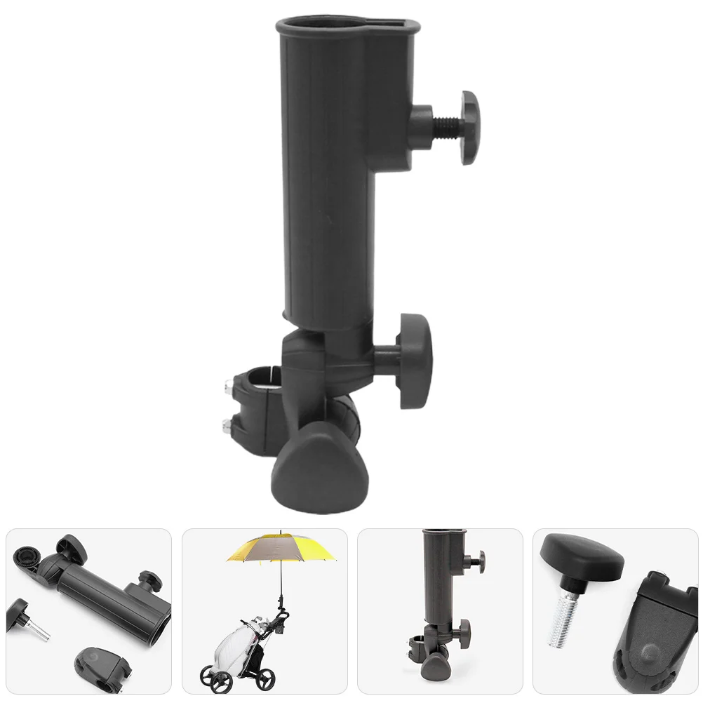 

Rain Umbrella Holder Compact Durable Plastic Adjustable Angle Golf Trolley Cart Mount Support Stand Rust-Resistant All Weather