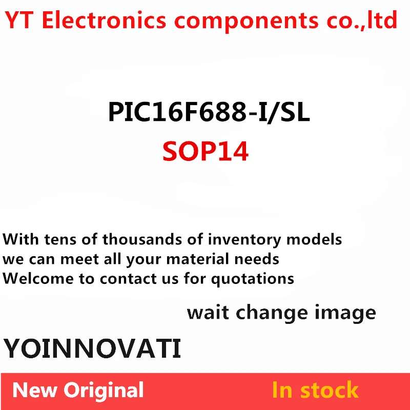 

50pcs/lot PIC16F688-I/SL PIC16F688 16F688-I/SL MCU 8BIT 7KB FLASH 14SOP