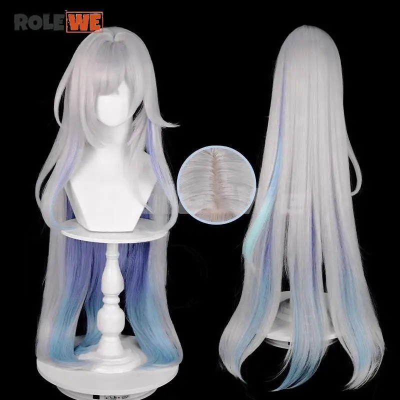 Skirk Cosplay Wig Game Genshin Impact Cosplay Wig 105cm Long Women Anime Wig Childe Tartaglia Master Skirk Cosplay Wig + Wig Cap