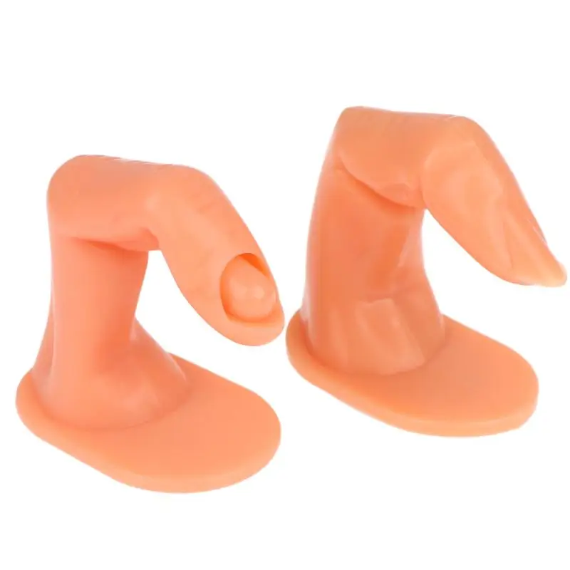 1/5/10Pcs Fake Practice Finger Mannequin with Stable Base Reusable Nail Training Tools for Beginner Salon Home Practice