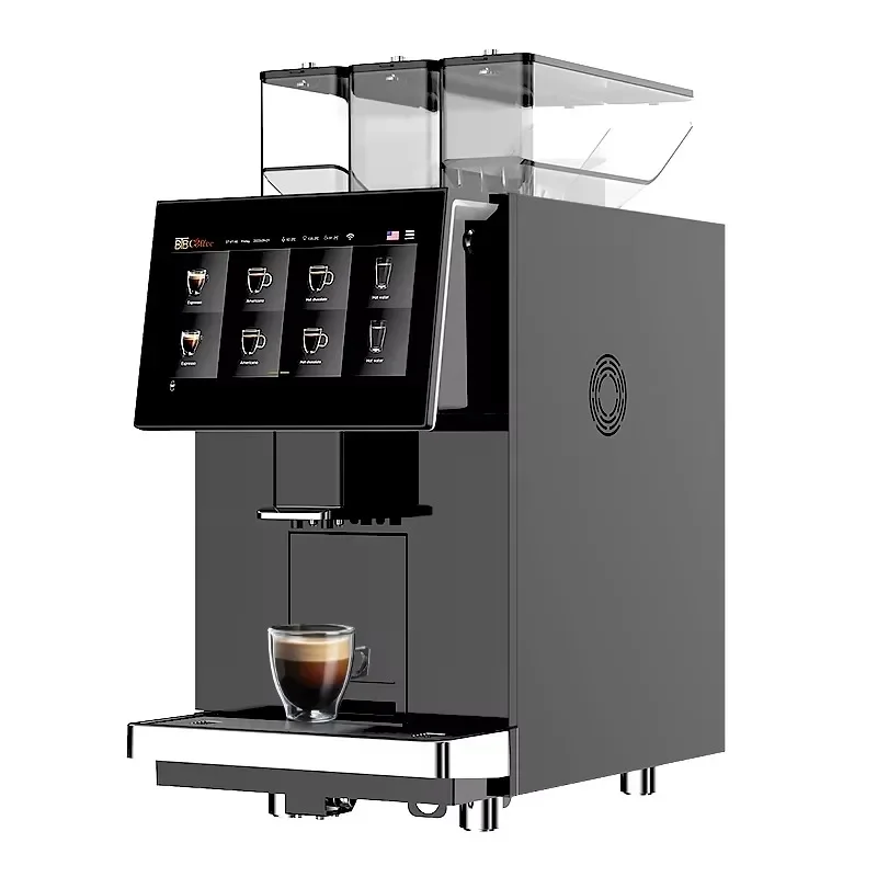 Commercial Intellint Electric Coffee Maker Machine Fully-Automatic Espresso Smart Programmable Function Stainless Steel Housing