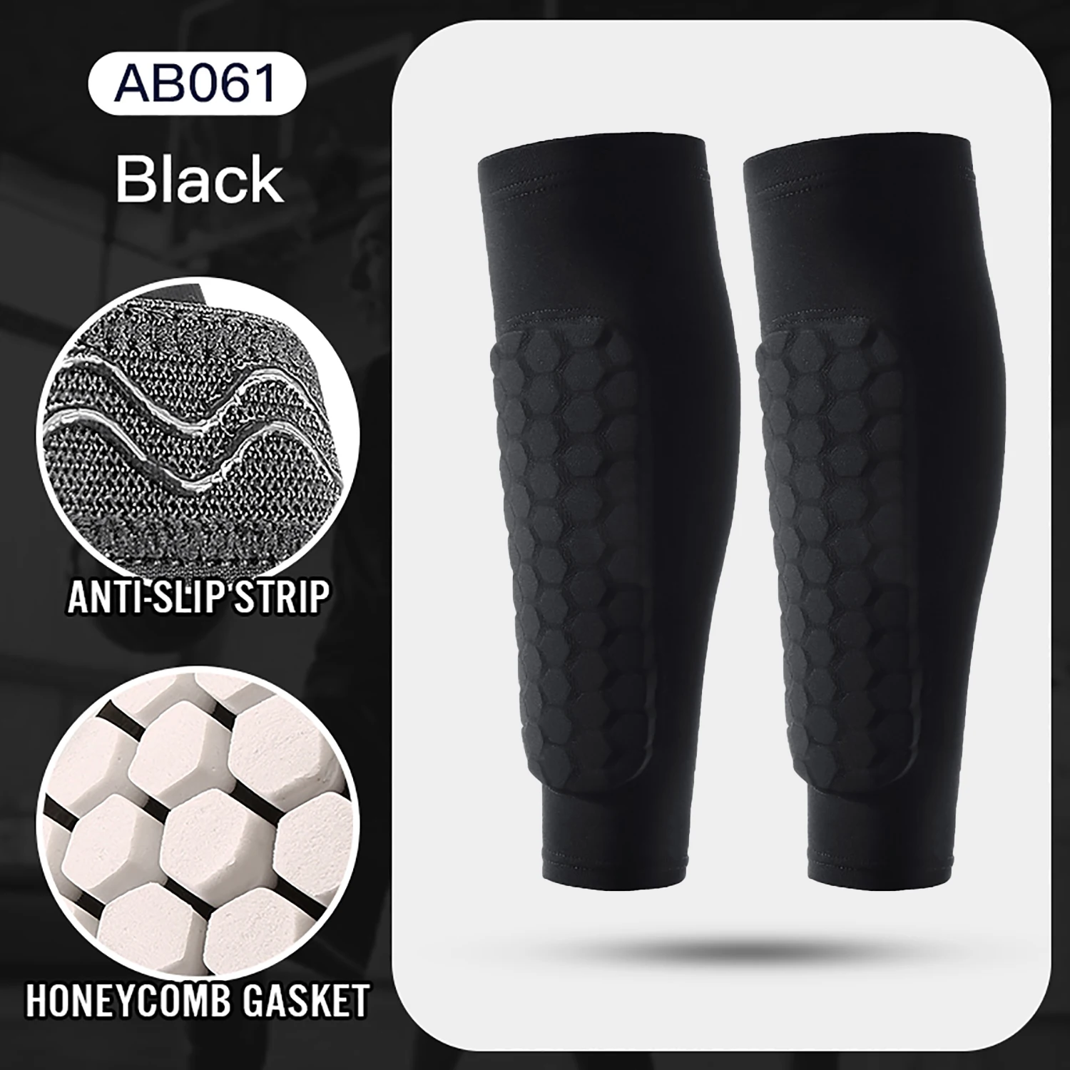 Fußball-Schienbeinschutz-Socken-Ärmel mit Schaumstoff, Wadenkompressionsmanschette, Wabenpolster, Sport-Leggings und Fußballausrüstung