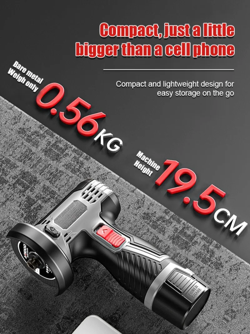 Household Mini Angle Grinder Multifunctional Smart Digital Display Portable Cutting Machine for DIY Home Processing Work