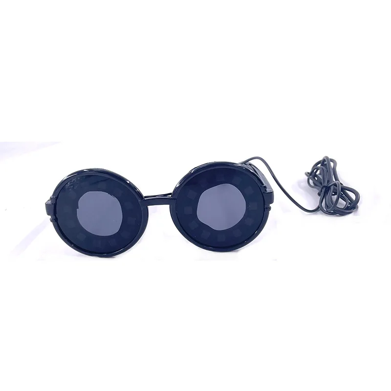 Gafas luminosas con luz LED en espiral, accesorio para fiesta, club nocturno, Bar, Rave, Cosplay de Halloween, accesorios de Anime, ropa de escenario para adultos, hombres y mujeres