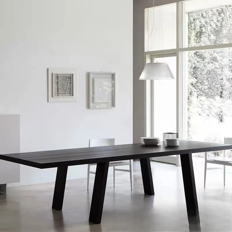 Solid wood conference table, modern minimalist desk, negotiation table