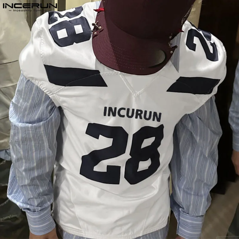

INCERUN Men's T Shirt Printing V Neck Short Sleeve Summer Casual Men Clothing Streetwear 2025 Fashion Leisure Tee Tops S-5XL