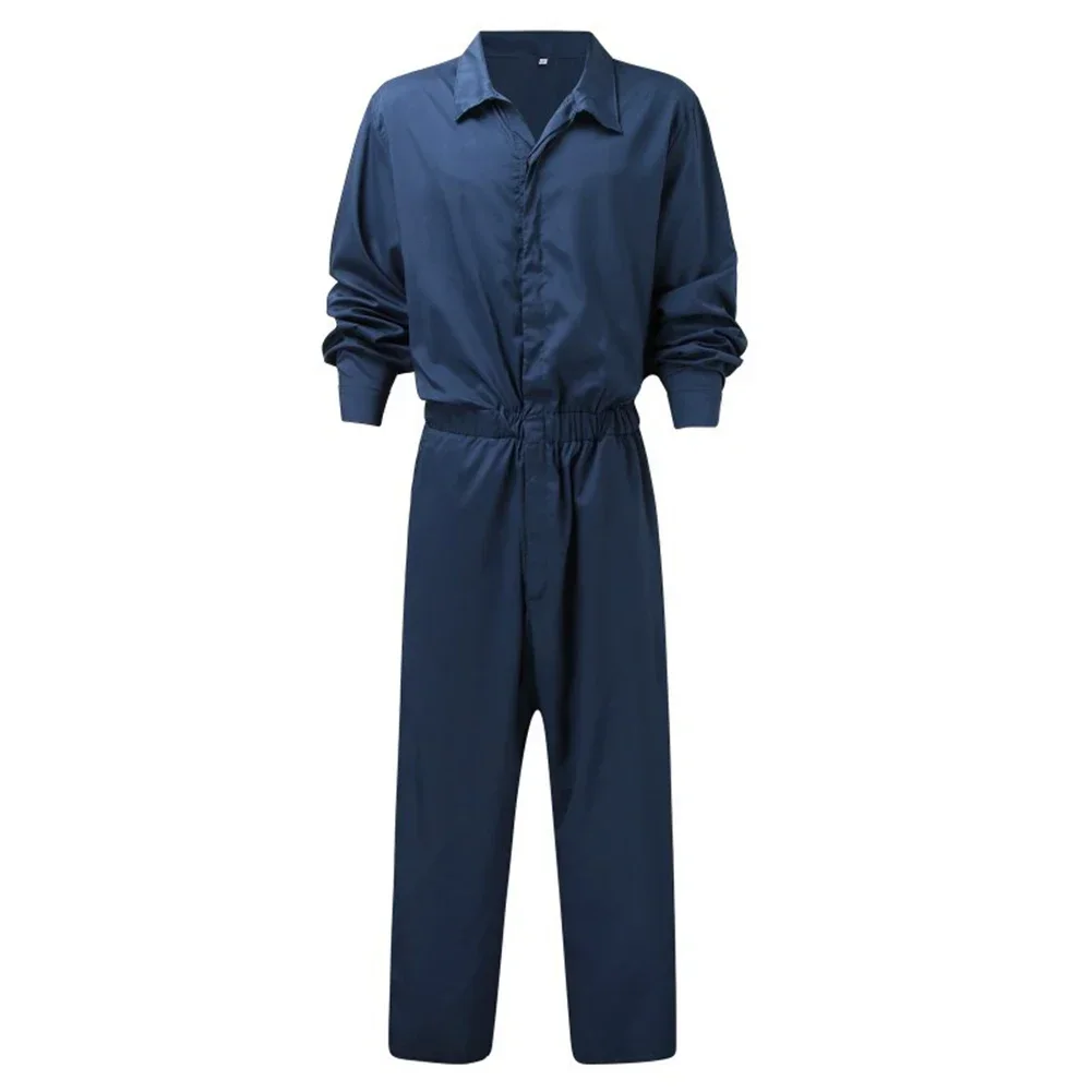 Overalls JumpsuitsกางเกงElasticเอวLapel CollarกางเกงยาวOveralls Single Breasted 2023 ใหม่Mans