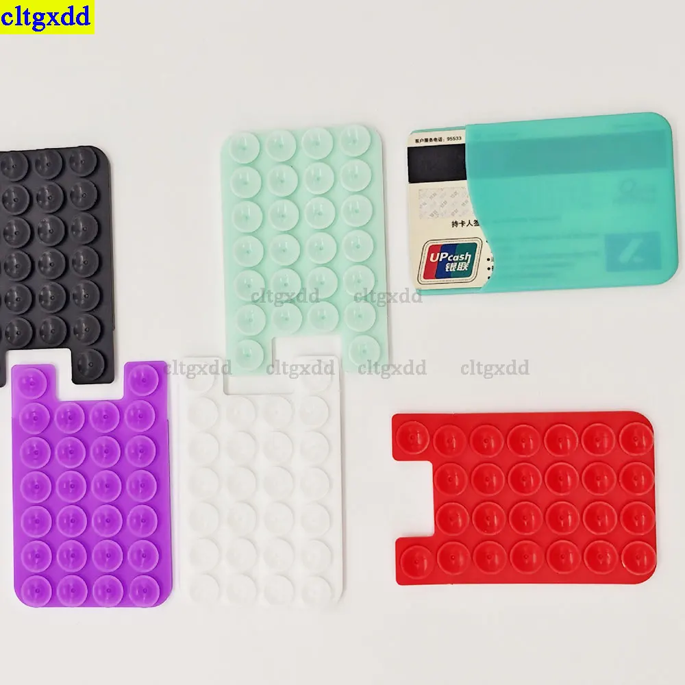 Cltgxdd цельный мобильный телефон силиконовая присоска настенный противоскользящий кронштейн портативный многофункциональный держатель для удостоверений личности кошелек